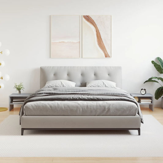 Nachtkastjes 2 st 40x30x30 cm bewerkt hout grijs sonoma eiken is nu te koop bij PeponiXL, paradijselijk wonen!