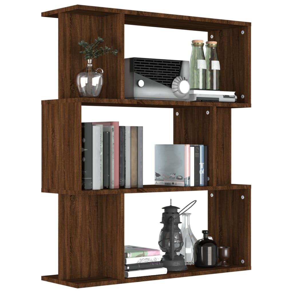 Boekenkast / kamerscherm 80x24x96 cm bewerkt hout bruineiken is nu te koop bij PeponiXL, paradijselijk wonen!
