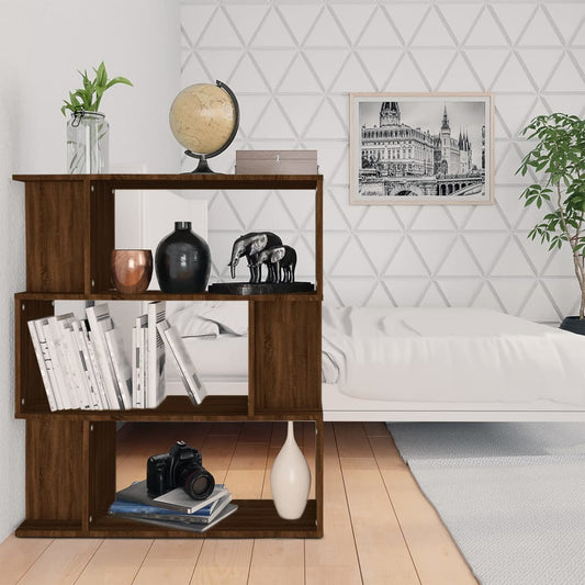 Boekenkast / kamerscherm 80x24x96 cm bewerkt hout bruineiken is nu te koop bij PeponiXL, paradijselijk wonen!