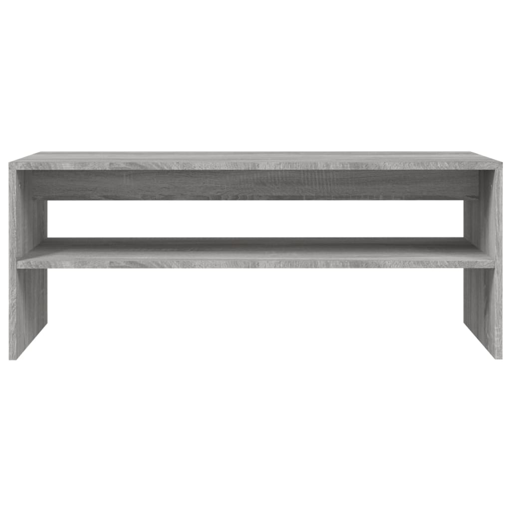Salontafel 100x40x40 cm bewerkt hout grijs sonoma eikenkleurig is nu te koop bij PeponiXL, paradijselijk wonen!