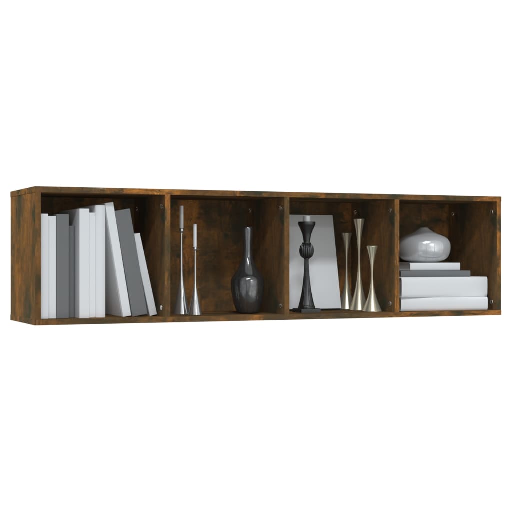 Boekenkast / tv-meubel 143x30x36 cm bewerkt hout gerookt eiken is nu te koop bij PeponiXL, paradijselijk wonen!