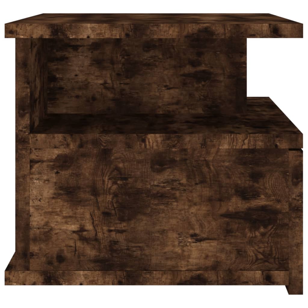 Nachtkastje zwevend 40x31x27 cm bewerkt hout gerookt eikenkleur is nu te koop bij PeponiXL, paradijselijk wonen!