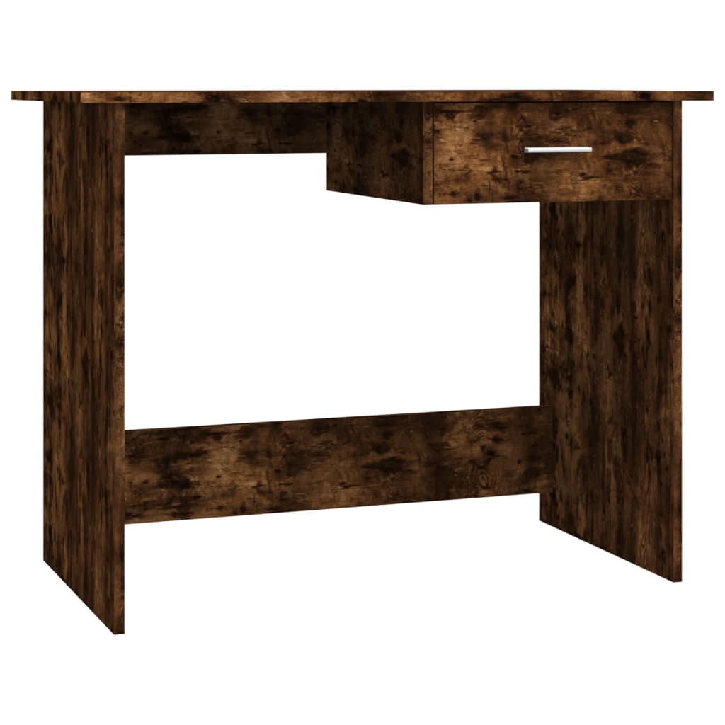 Bureau 100x50x76 cm bewerkt hout gerookt eikenkleurig is nu te koop bij PeponiXL, paradijselijk wonen!