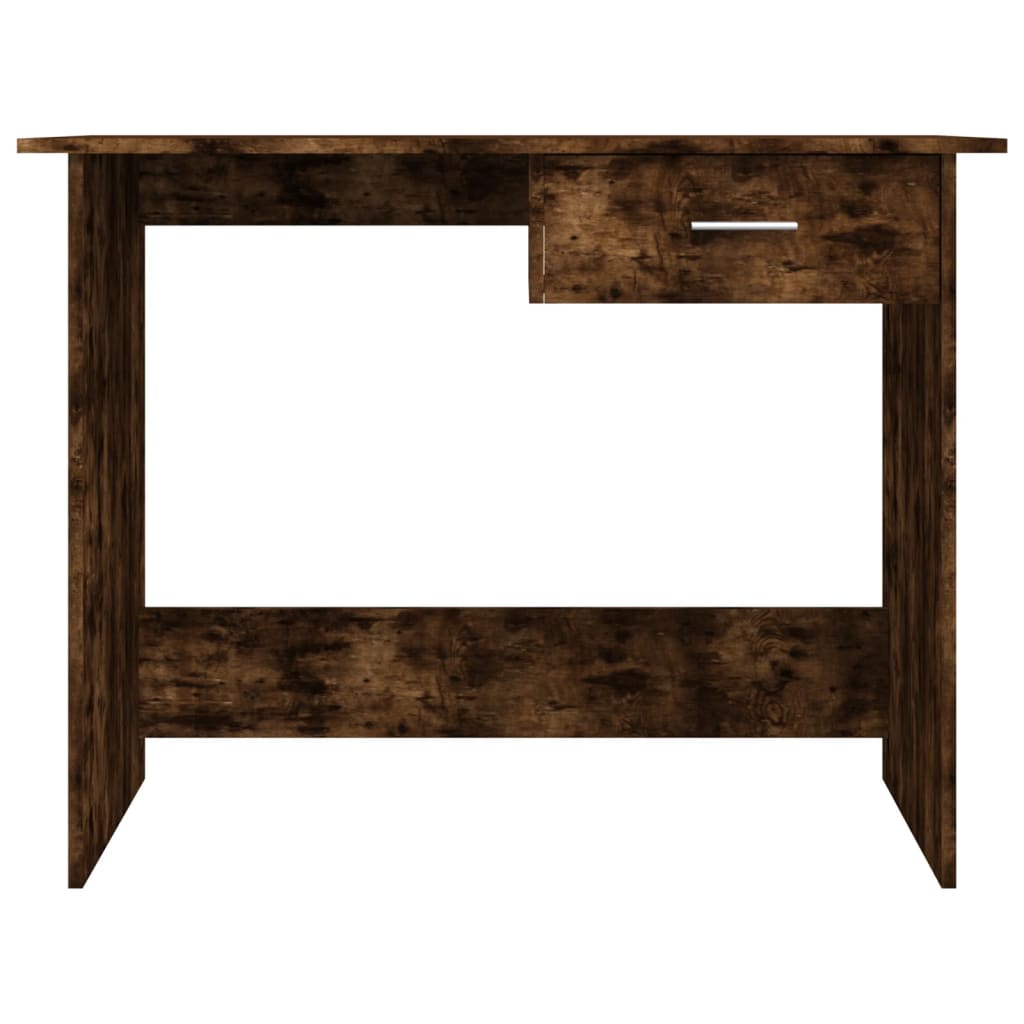 Bureau 100x50x76 cm bewerkt hout gerookt eikenkleurig is nu te koop bij PeponiXL, paradijselijk wonen!