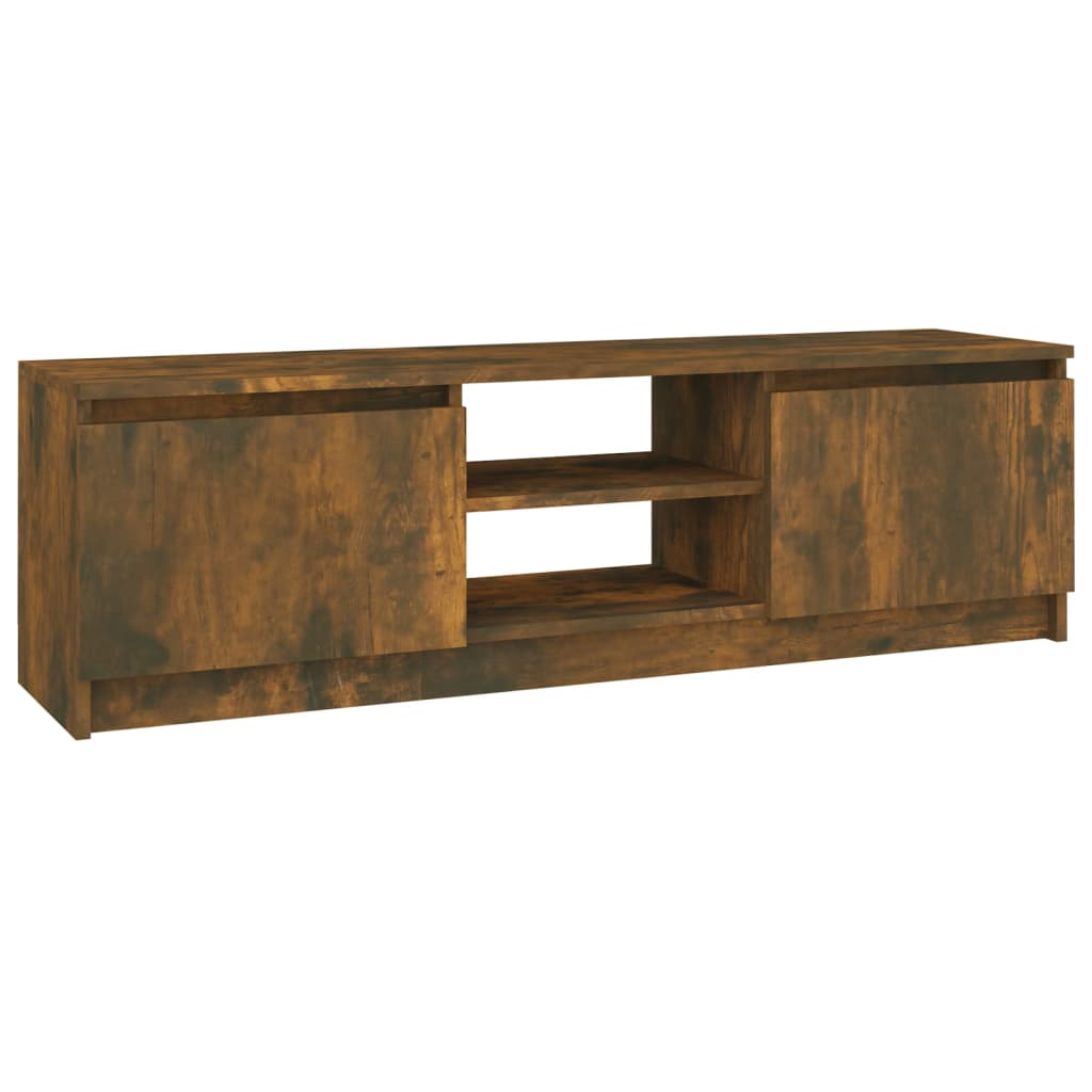 Tv-meubel 120x30x35,5 cm bewerkt hout gerookt eikenkleurig is nu te koop bij PeponiXL, paradijselijk wonen!