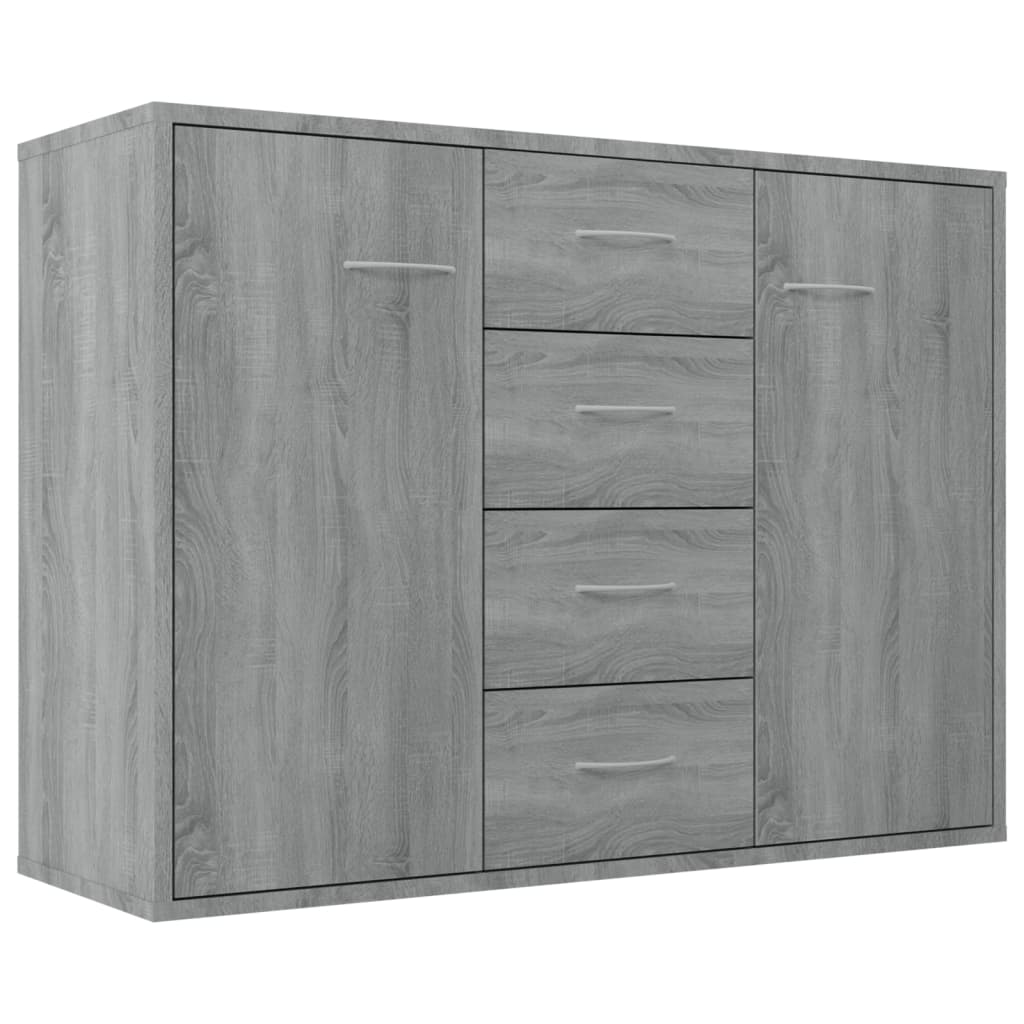 Dressoir 88x30x65 cm bewerkt hout grijs sonoma eikenkleurig is nu te koop bij PeponiXL, paradijselijk wonen!