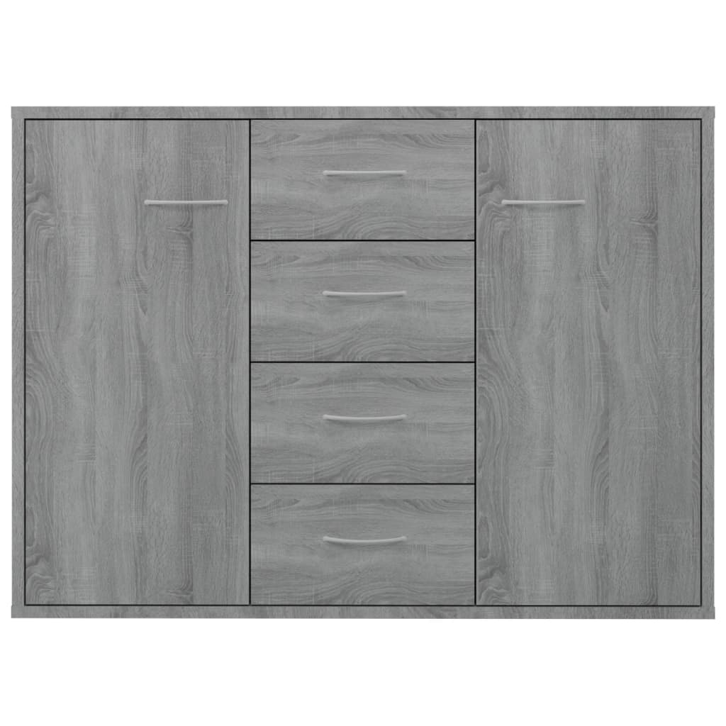 Dressoir 88x30x65 cm bewerkt hout grijs sonoma eikenkleurig is nu te koop bij PeponiXL, paradijselijk wonen!