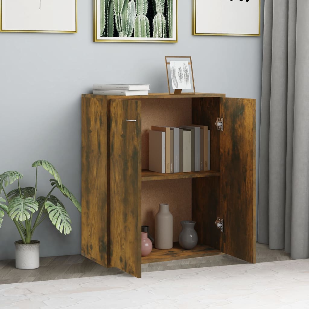 Dressoir 60x30x75 cm bewerkt hout gerookt eikenkleurig is nu te koop bij PeponiXL, paradijselijk wonen!