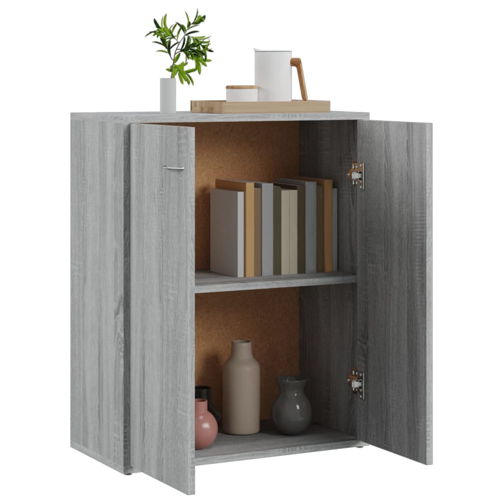Dressoir 60x30x75 cm bewerkt hout grijs sonoma eikenkleurig is nu te koop bij PeponiXL, paradijselijk wonen!