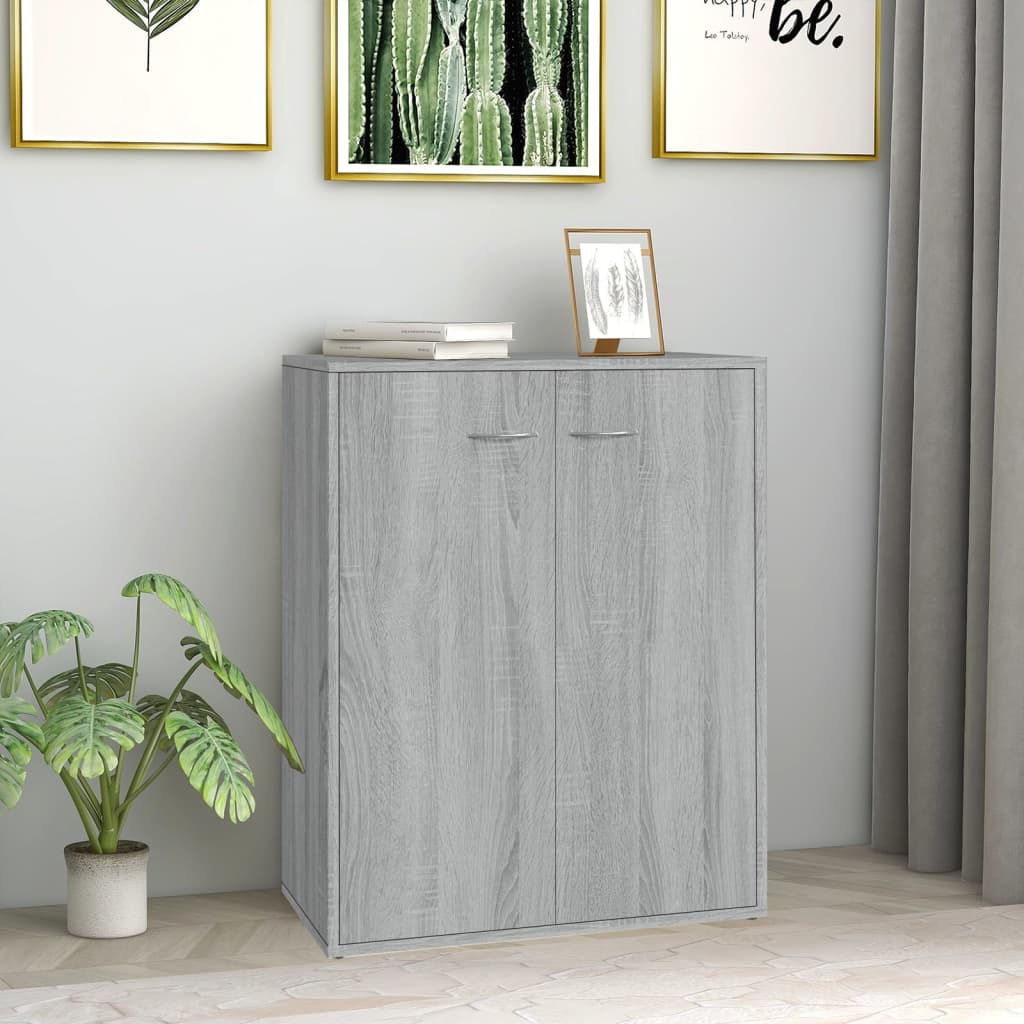 Dressoir 60x30x75 cm bewerkt hout grijs sonoma eikenkleurig is nu te koop bij PeponiXL, paradijselijk wonen!