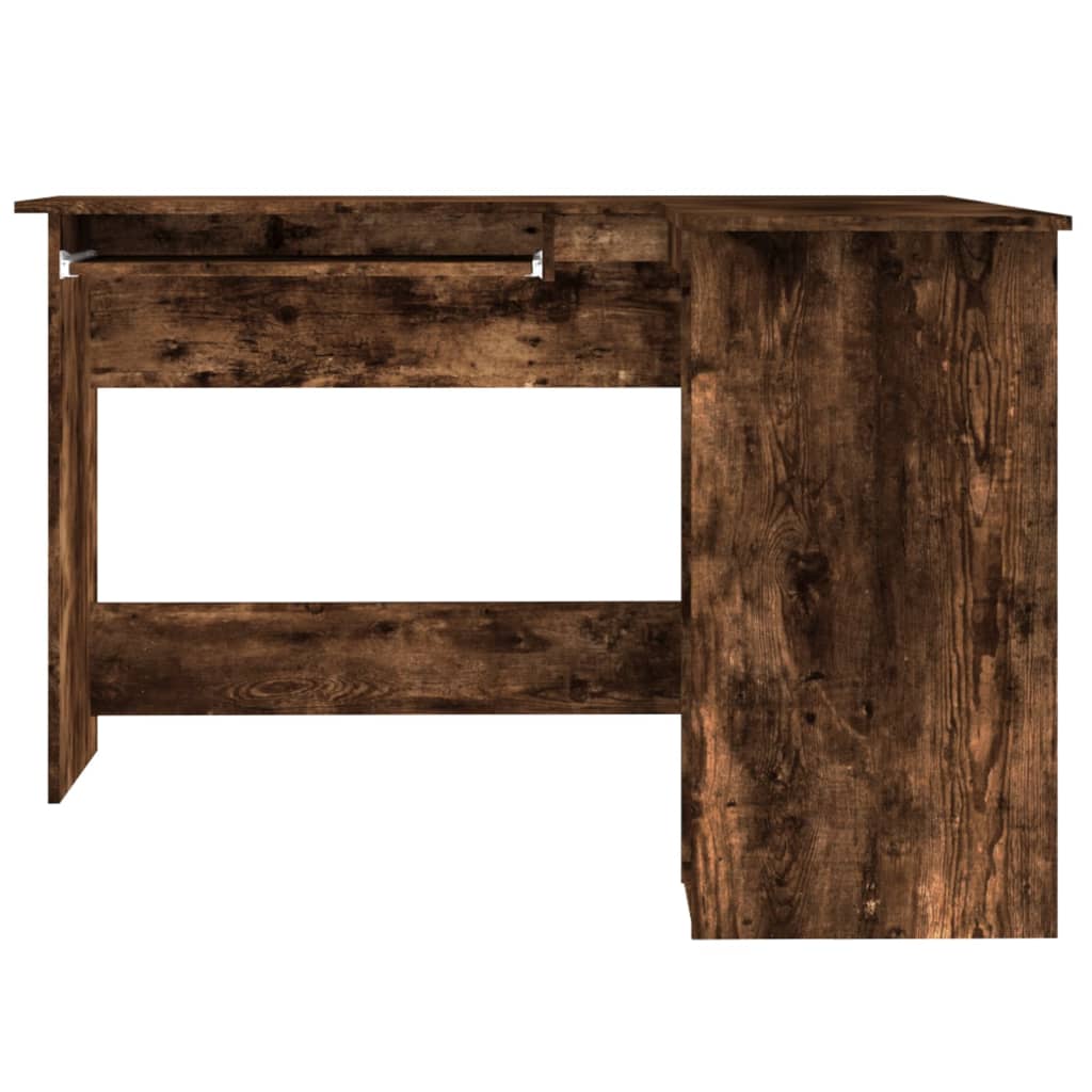 Hoekbureau 120x140x75 cm bewerkt hout gerookt eikenkleurig is nu te koop bij PeponiXL, paradijselijk wonen!