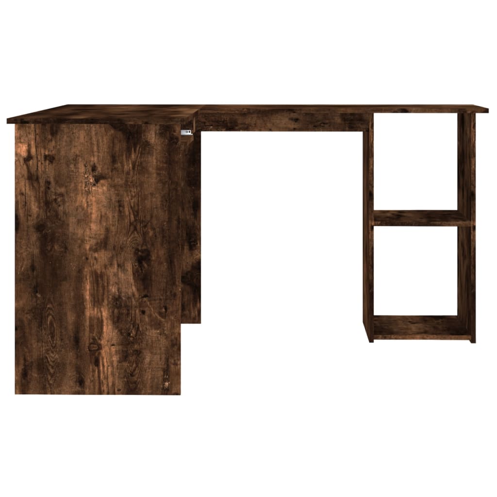 Hoekbureau 120x140x75 cm bewerkt hout gerookt eikenkleurig is nu te koop bij PeponiXL, paradijselijk wonen!
