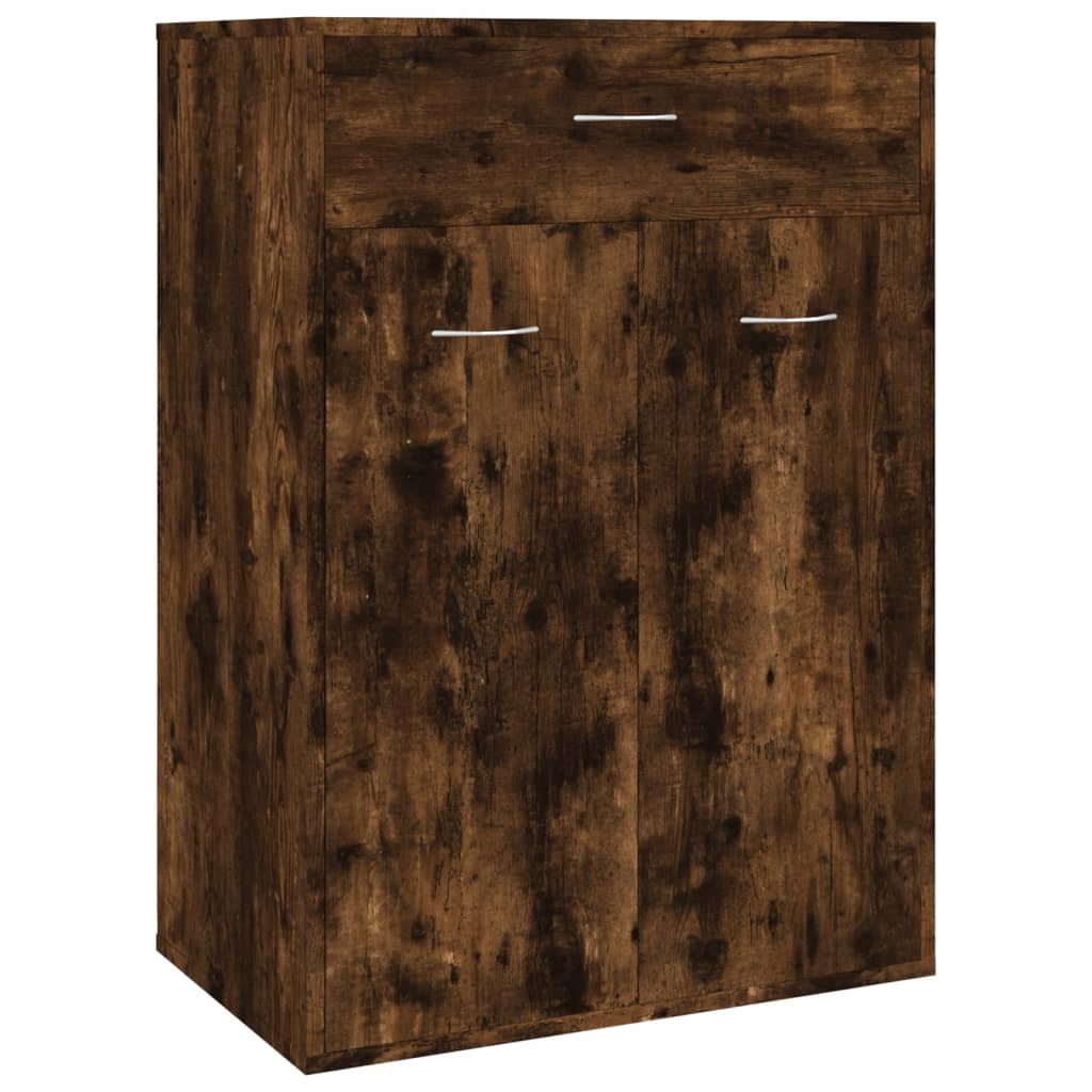 Schoenenkast 60x35x84 cm bewerkt hout gerookt eikenkleurig is nu te koop bij PeponiXL, paradijselijk wonen!