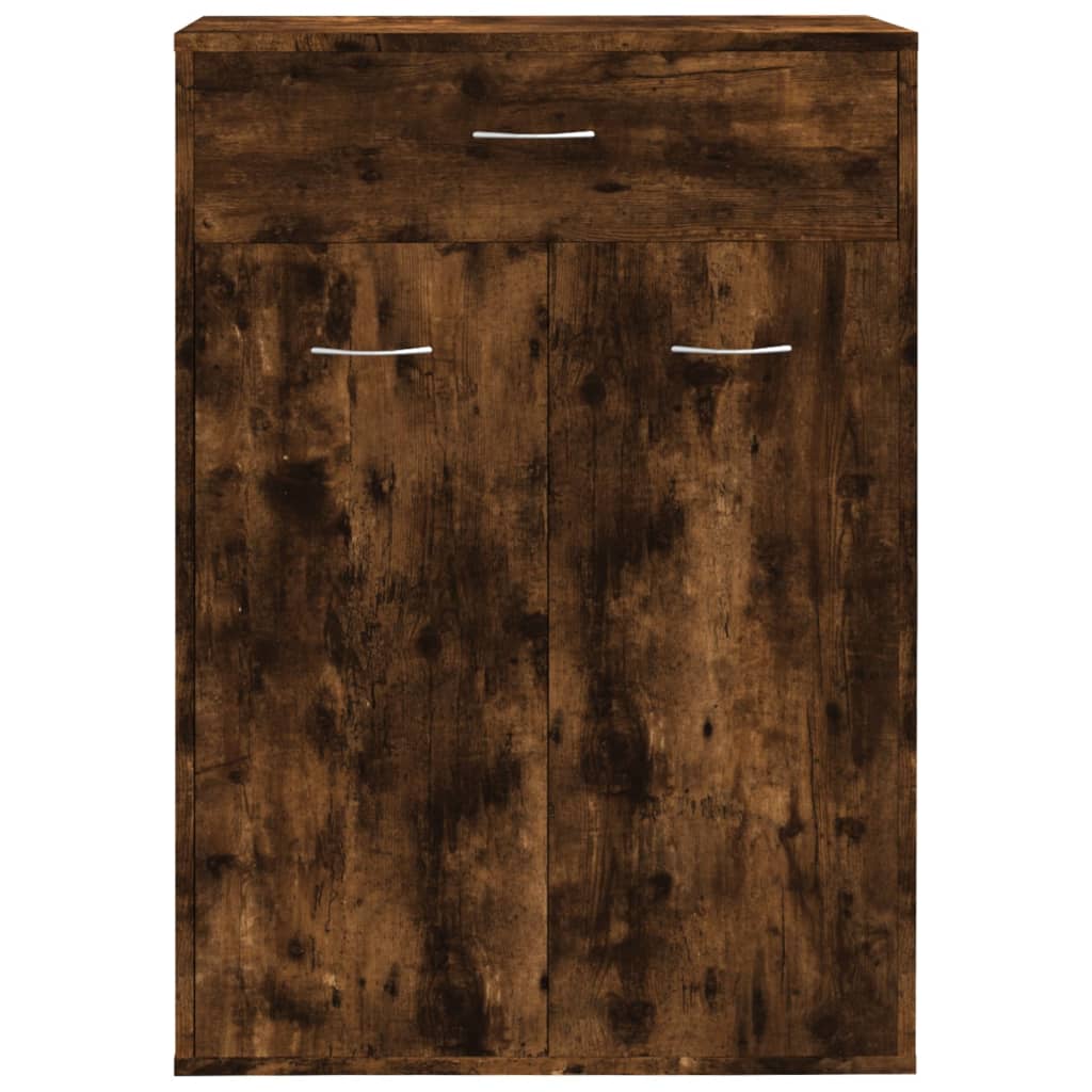 Schoenenkast 60x35x84 cm bewerkt hout gerookt eikenkleurig is nu te koop bij PeponiXL, paradijselijk wonen!