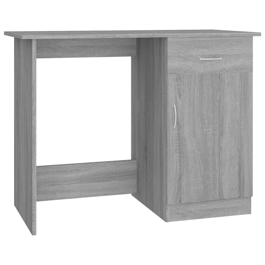Bureau 100x50x76 cm bewerkt hout grijs sonoma eikenkleurig is nu te koop bij PeponiXL, paradijselijk wonen!