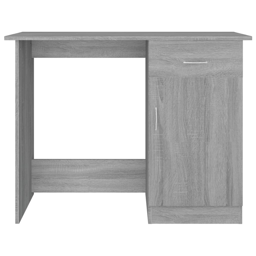 Bureau 100x50x76 cm bewerkt hout grijs sonoma eikenkleurig is nu te koop bij PeponiXL, paradijselijk wonen!