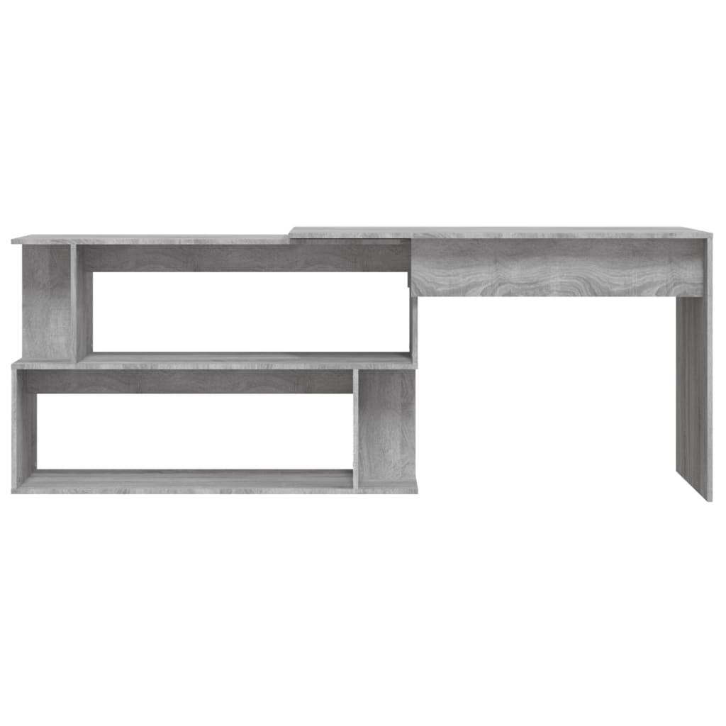 Hoekbureau 200x50x76 cm bewerkt hout grijs sonoma eiken is nu te koop bij PeponiXL, paradijselijk wonen!