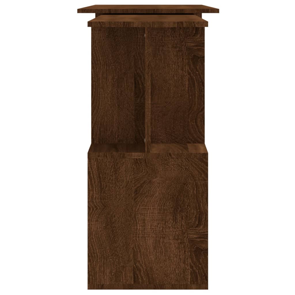 Hoekbureau 200x50x76 cm bewerkt hout bruin eikenkleur is nu te koop bij PeponiXL, paradijselijk wonen!