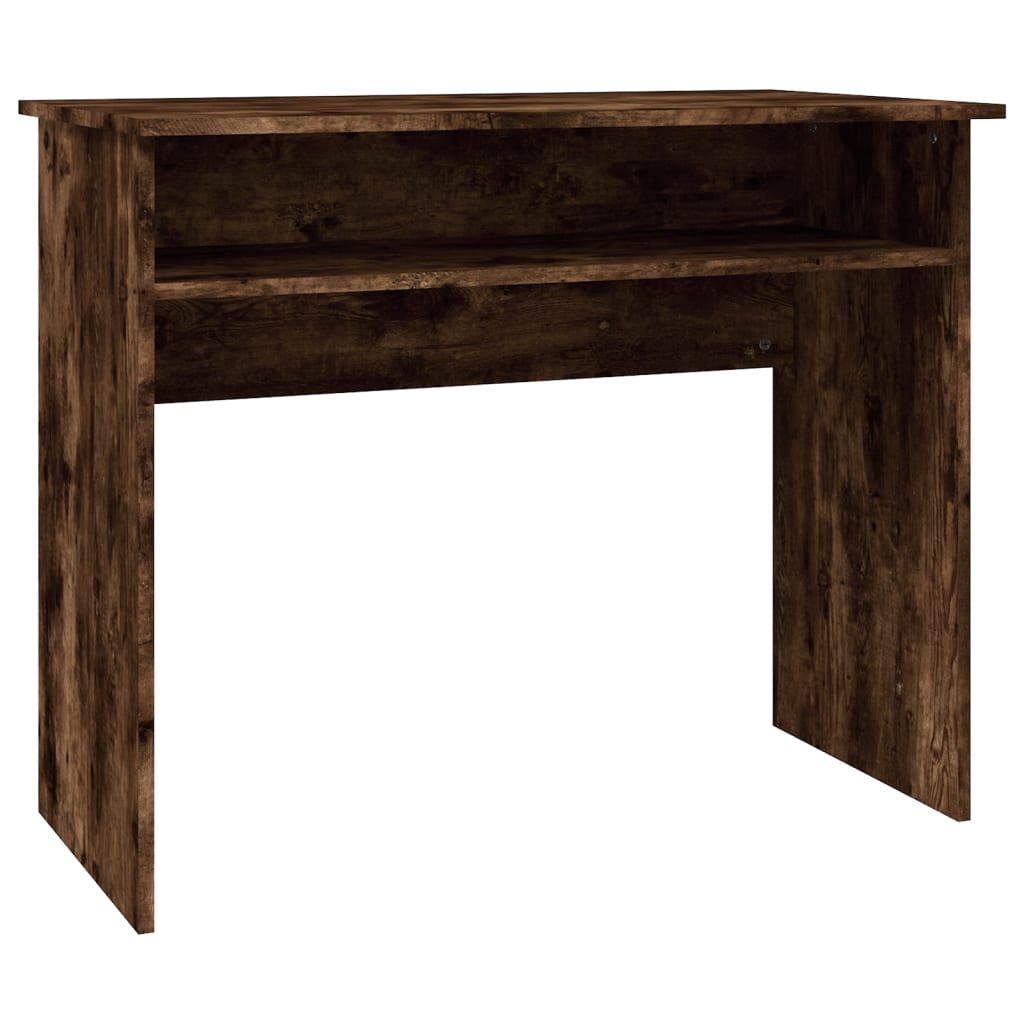 Bureau 90x50x74 cm bewerkt hout gerookt eikenkleurig is nu te koop bij PeponiXL, paradijselijk wonen!