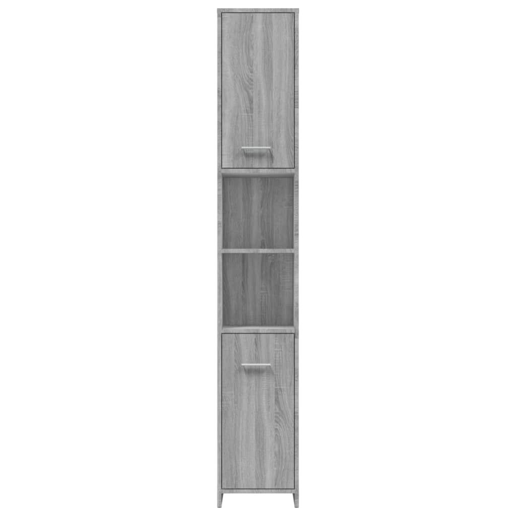 Badkamerkast 30x30x183,5 cm bewerkt hout grijs sonoma eiken is nu te koop bij PeponiXL, paradijselijk wonen!