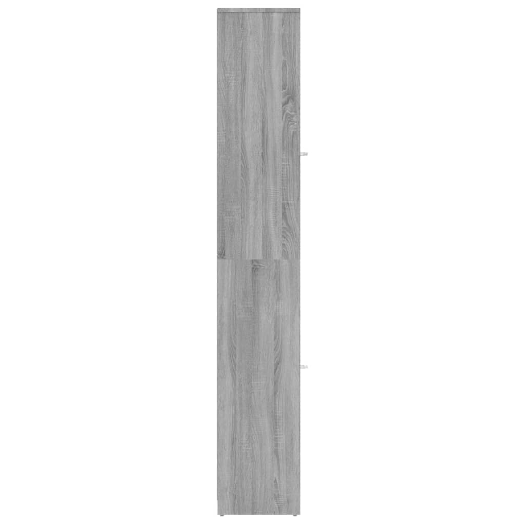 Badkamerkast 30x30x183,5 cm bewerkt hout grijs sonoma eiken is nu te koop bij PeponiXL, paradijselijk wonen!