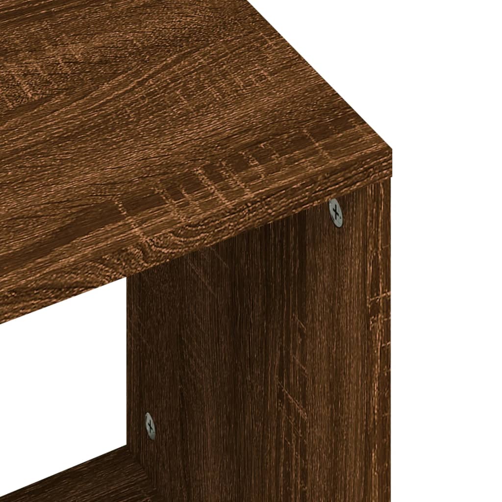 2-delige Tafeltjesset bewerkt hout bruin eikenkleur is nu te koop bij PeponiXL, paradijselijk wonen!