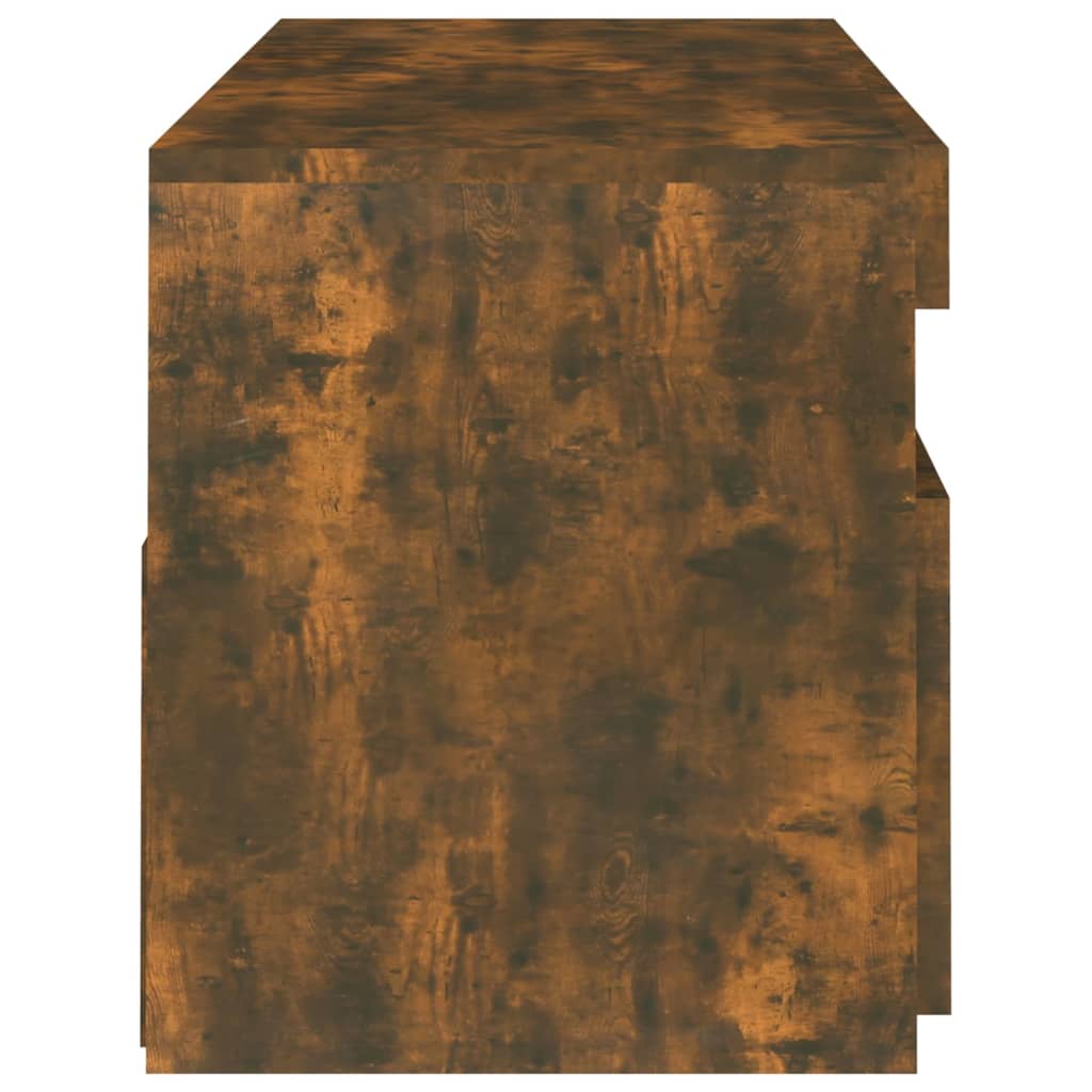 Tv-meubel met LED-verlichting 120x35x40 cm gerookt eikenkleurig is nu te koop bij PeponiXL, paradijselijk wonen!