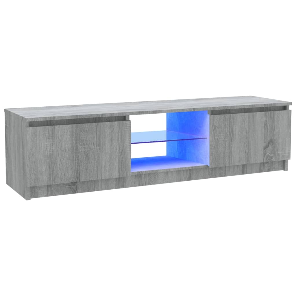 Tv-meubel met LED-verlichting 120x30x36 cm grijs sonoma eiken is nu te koop bij PeponiXL, paradijselijk wonen!