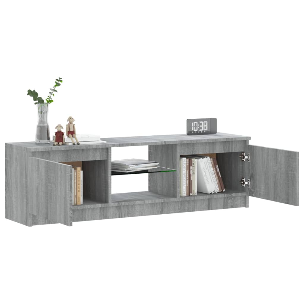 Tv-meubel met LED-verlichting 120x30x36 cm grijs sonoma eiken is nu te koop bij PeponiXL, paradijselijk wonen!