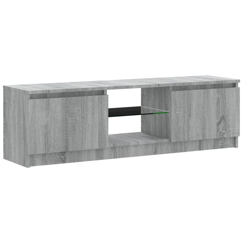 Tv-meubel met LED-verlichting 120x30x36 cm grijs sonoma eiken is nu te koop bij PeponiXL, paradijselijk wonen!
