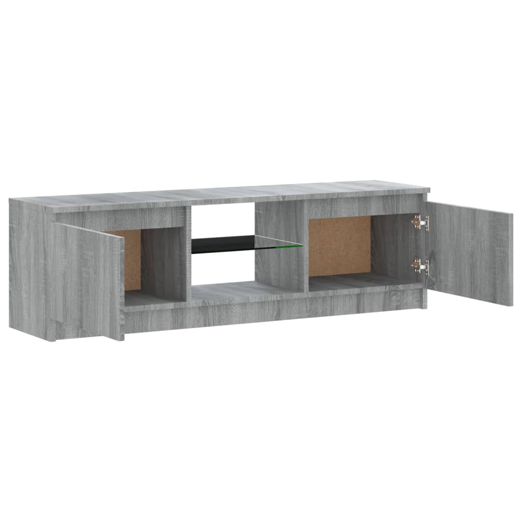 Tv-meubel met LED-verlichting 120x30x36 cm grijs sonoma eiken is nu te koop bij PeponiXL, paradijselijk wonen!