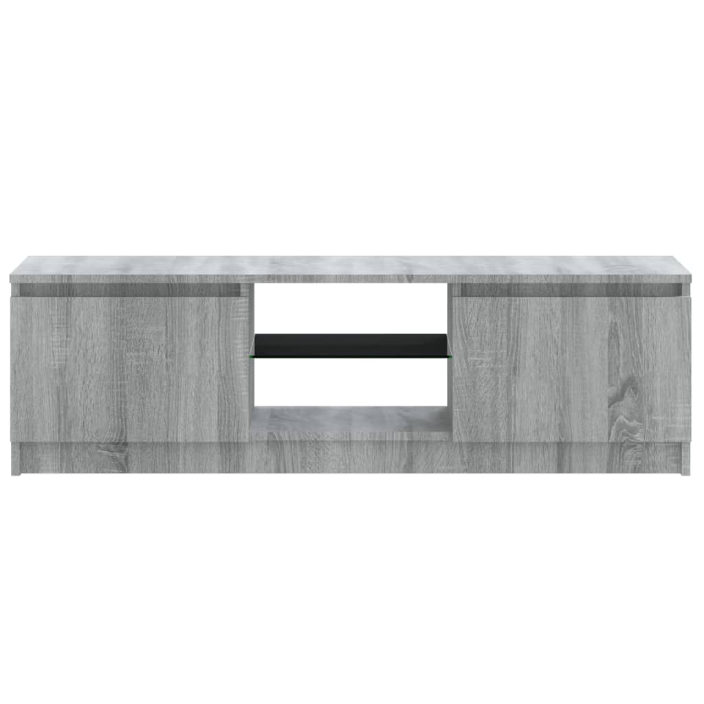 Tv-meubel met LED-verlichting 120x30x36 cm grijs sonoma eiken is nu te koop bij PeponiXL, paradijselijk wonen!