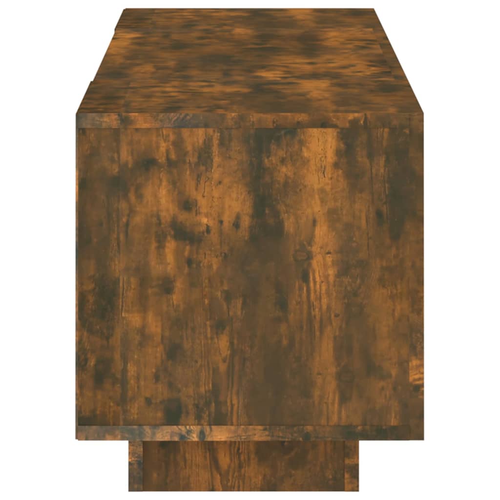 Tv-meubel met LED-verlichting 160x35x40 cm gerookt eikenkleurig is nu te koop bij PeponiXL, paradijselijk wonen!