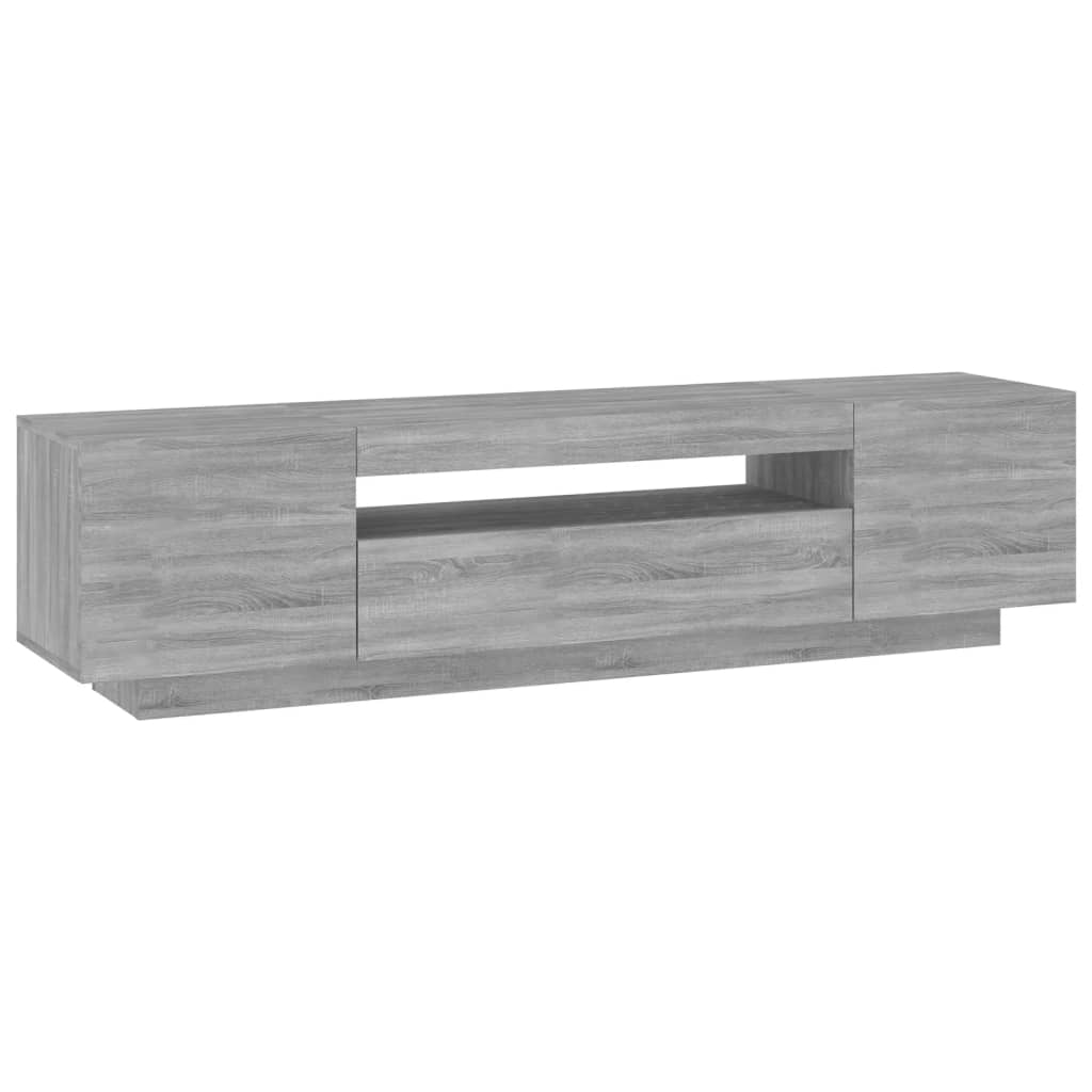 Tv-meubel met LED-verlichting 160x35x40 cm grijs sonoma eiken is nu te koop bij PeponiXL, paradijselijk wonen!