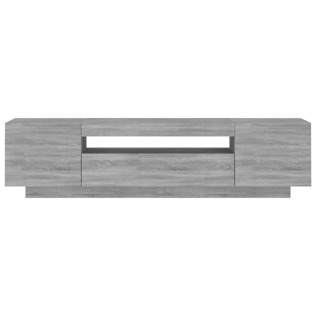 Tv-meubel met LED-verlichting 160x35x40 cm grijs sonoma eiken is nu te koop bij PeponiXL, paradijselijk wonen!