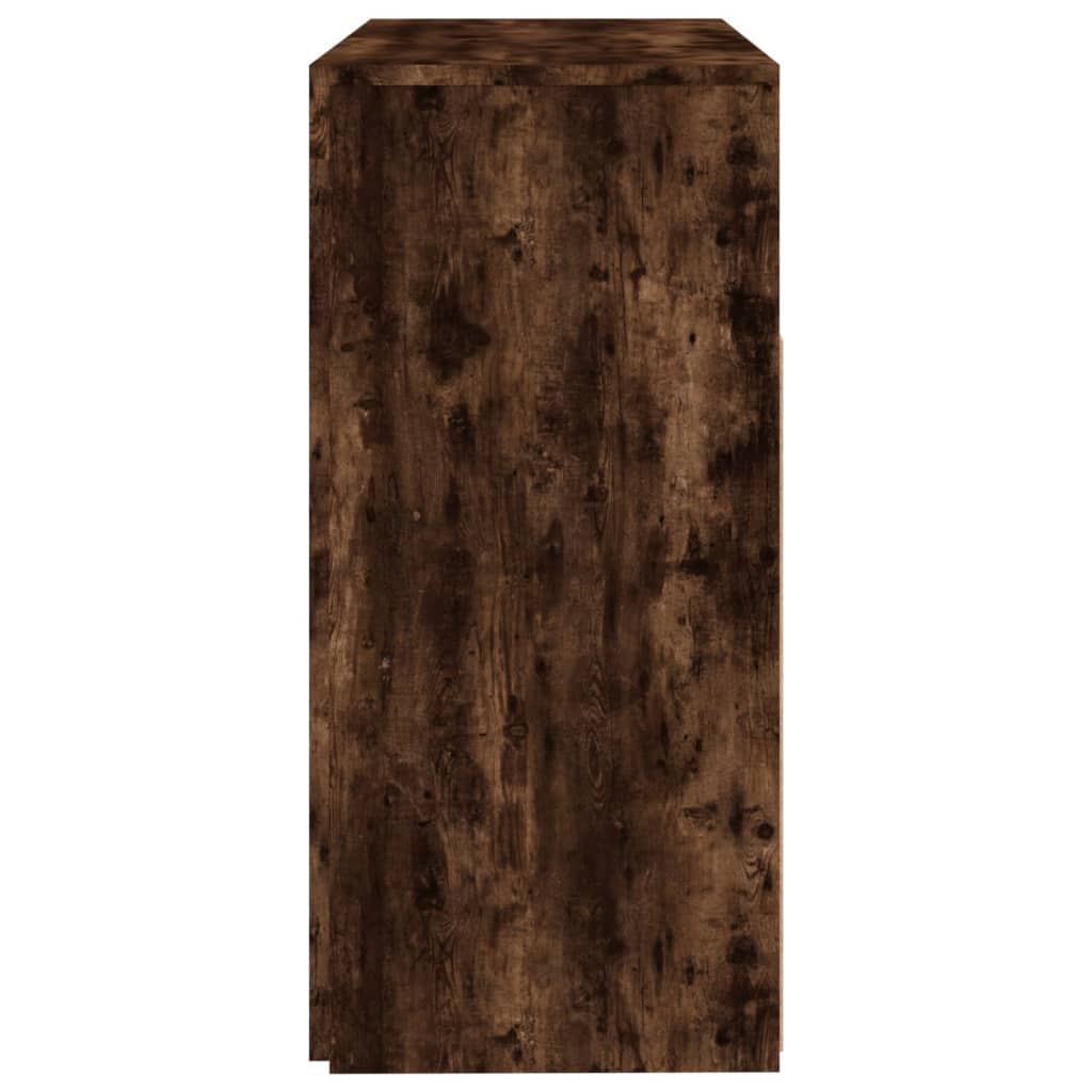 Dressoir met LED-verlichting 80x35x75 cm bruin eiken is nu te koop bij PeponiXL, paradijselijk wonen!