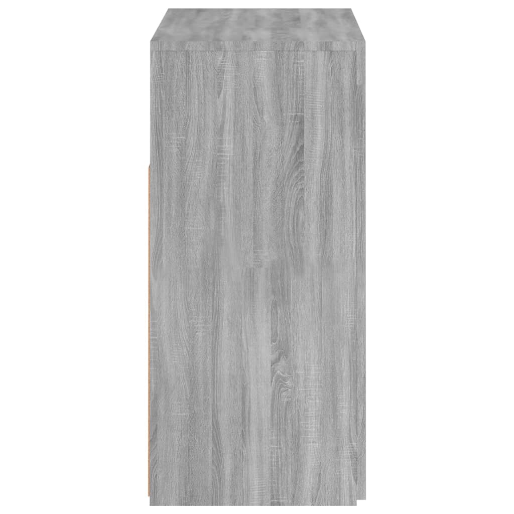 Dressoir met LED-verlichting 80x35x75 cm grijs sonoma eiken is nu te koop bij PeponiXL, paradijselijk wonen!