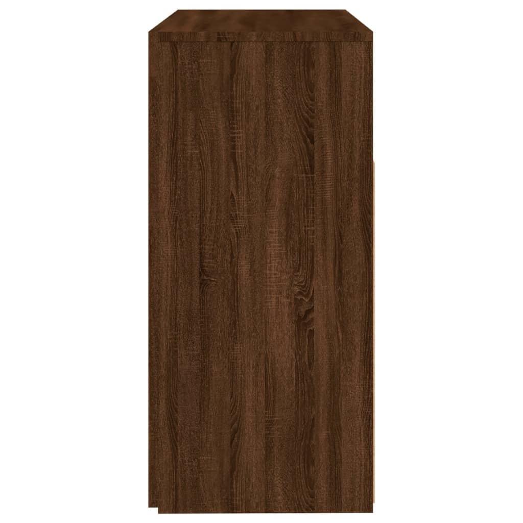 Dressoir met LED-verlichting 80x35x75 cm bruin eiken is nu te koop bij PeponiXL, paradijselijk wonen!