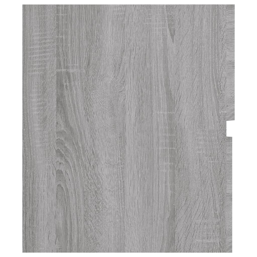 2-delige Badkamermeubelset bewerkt hout grijs sonoma eikenkleur is nu te koop bij PeponiXL, paradijselijk wonen!