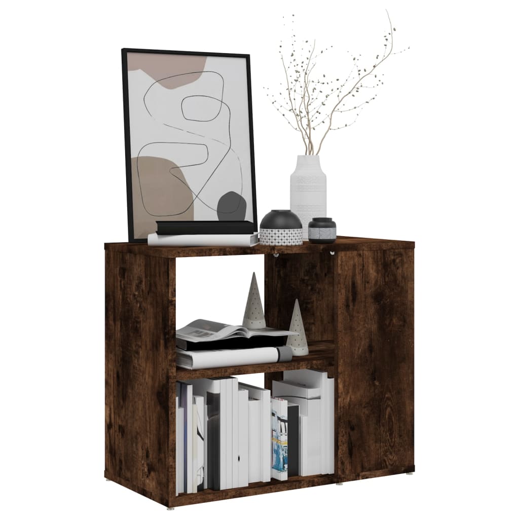 Bijzetkast 60x30x50 cm bewerkt hout gerookt eikenkleurig is nu te koop bij PeponiXL, paradijselijk wonen!