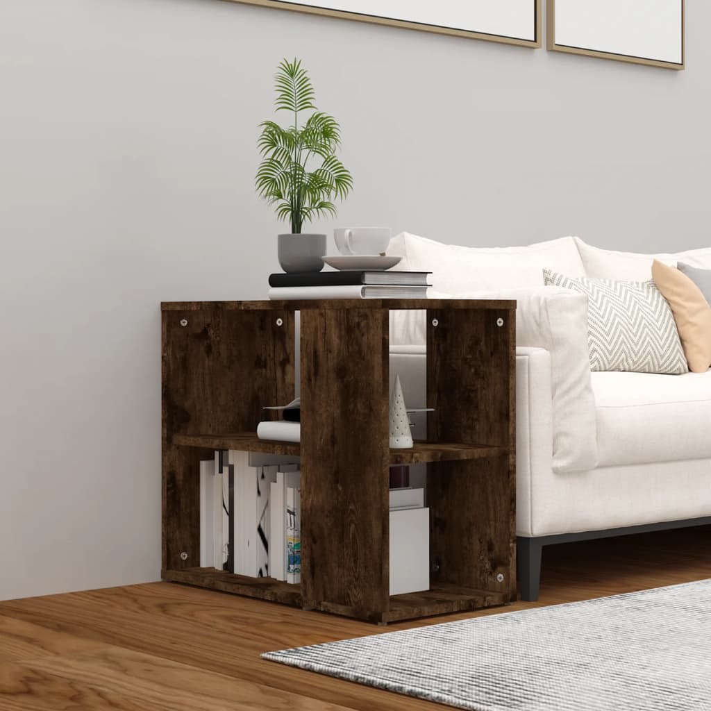 Bijzetkast 60x30x50 cm bewerkt hout gerookt eikenkleurig is nu te koop bij PeponiXL, paradijselijk wonen!
