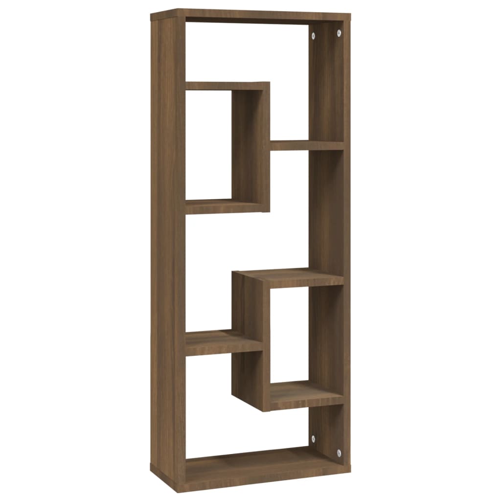 Wandschap 36x16x90 cm bewerkt hout bruin eikenkleur is nu te koop bij PeponiXL, paradijselijk wonen!