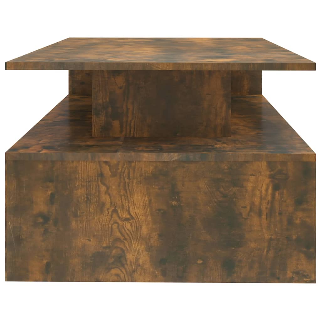 Salontafel 90x60x42,5 cm bewerkt hout gerookt eikenkleurig is nu te koop bij PeponiXL, paradijselijk wonen!