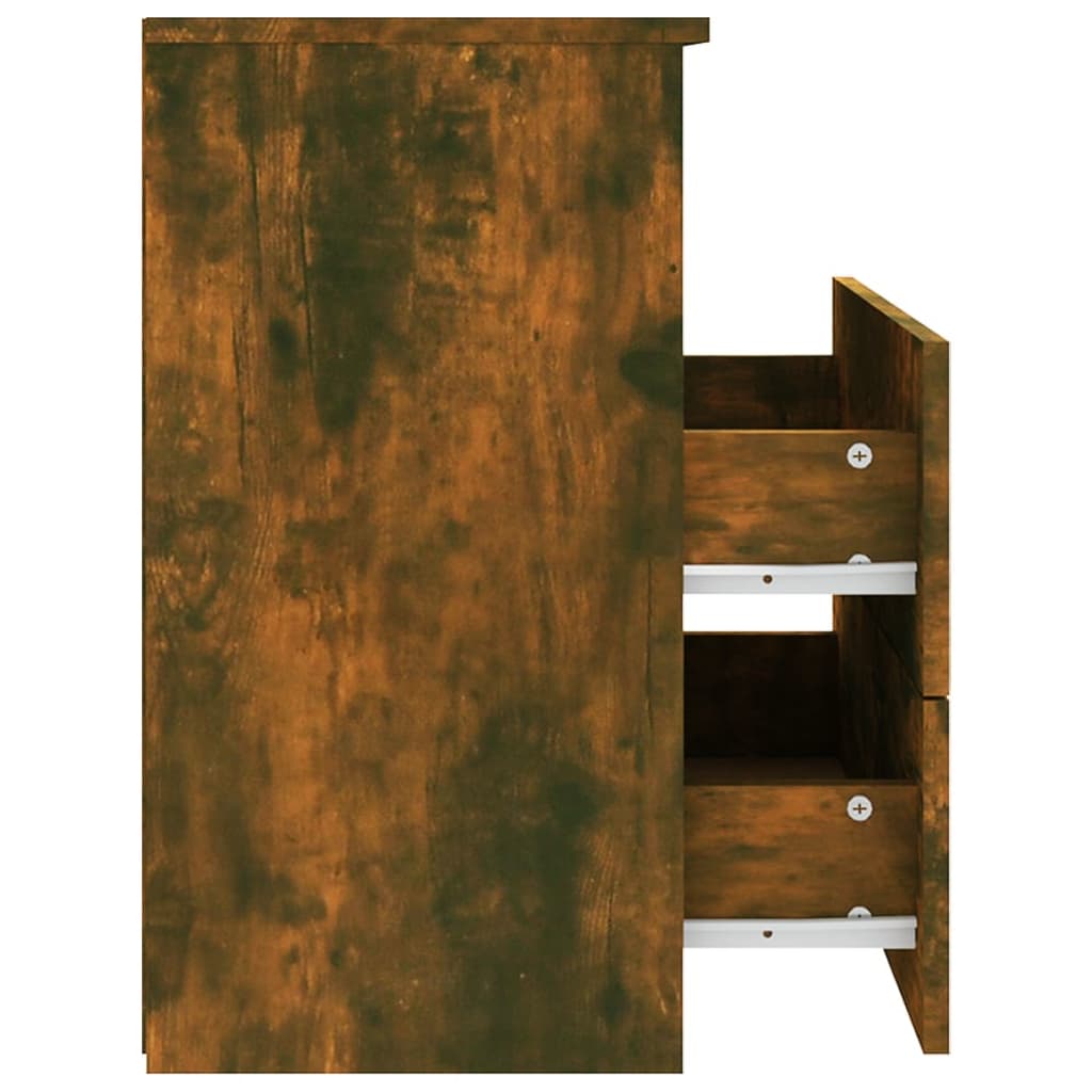 Nachtkastjes 2 st 50x32x60 cm gerookt eikenkleurig is nu te koop bij PeponiXL, paradijselijk wonen!