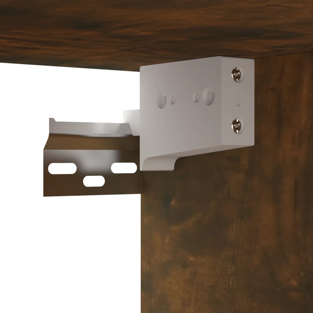 Tv-meubel hangend 60x30x30 cm bewerkt hout gerookt eikenkleurig is nu te koop bij PeponiXL, paradijselijk wonen!