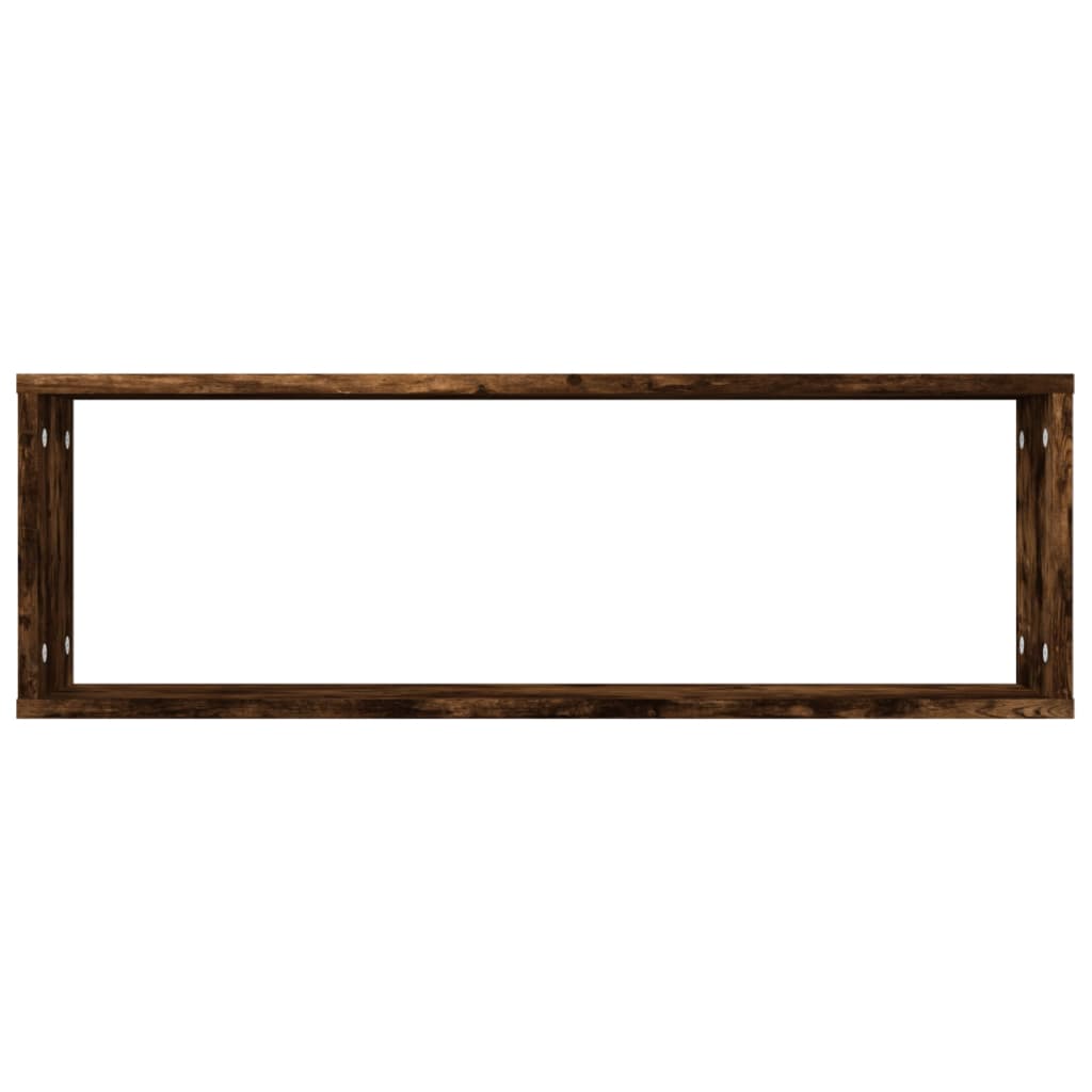Wandschappen kubus 4 st 80x15x26,5 cm hout gerookt eikenkleurig is nu te koop bij PeponiXL, paradijselijk wonen!