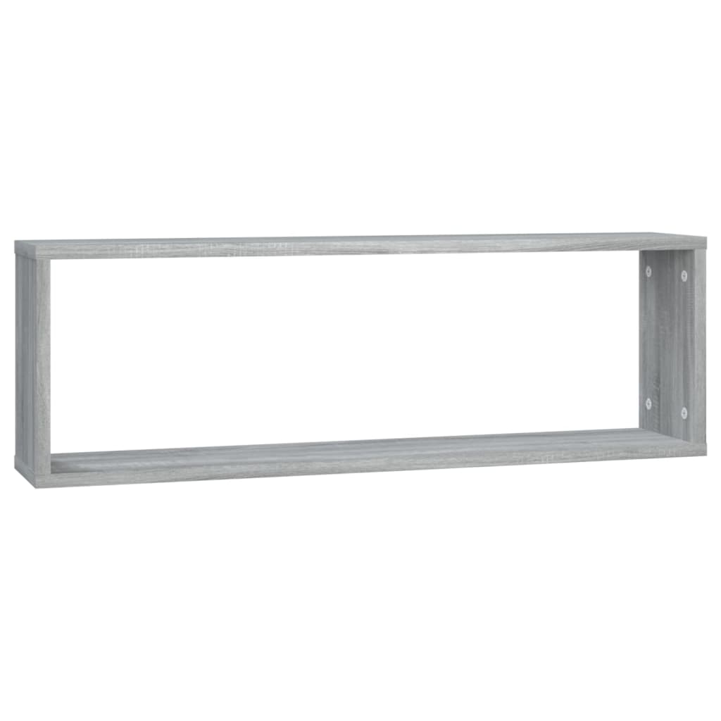 Wandschappen kubus 4 st 80x15x26,5 cm bewerkt hout grijs sonoma is nu te koop bij PeponiXL, paradijselijk wonen!