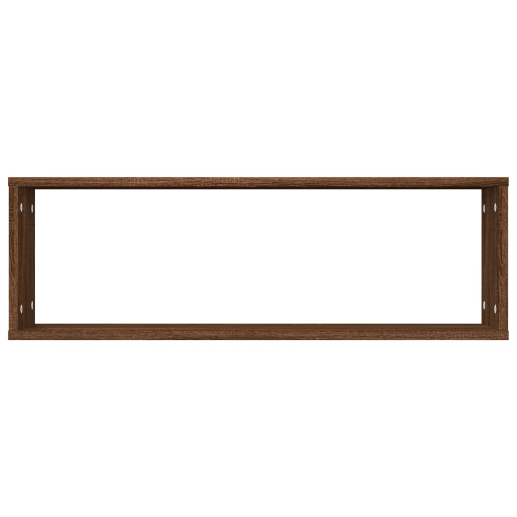 Wandschappen kubus 4 st 80x15x26,5 cm hout bruin eikenkleur is nu te koop bij PeponiXL, paradijselijk wonen!