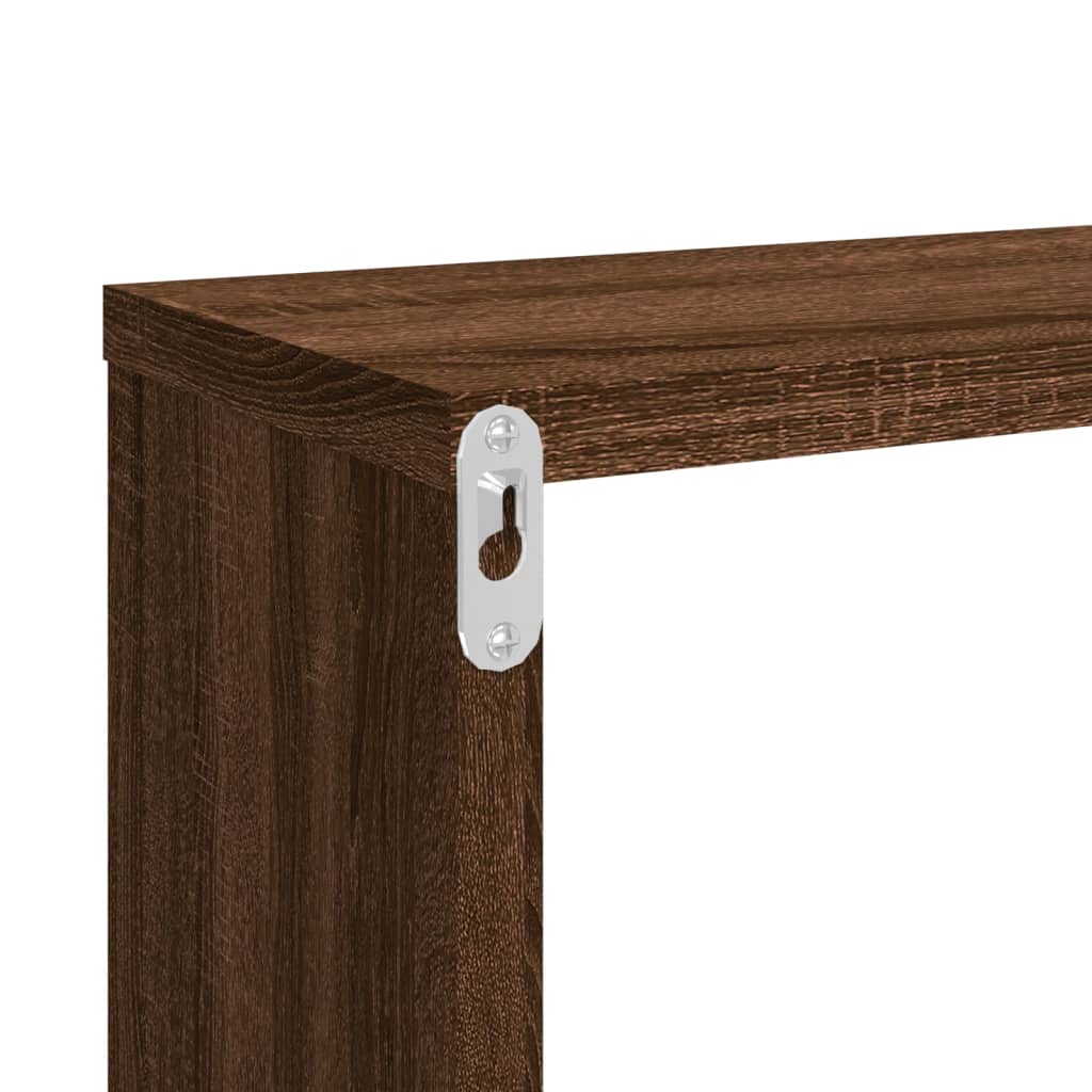Wandschappen kubus 4 st 80x15x26,5 cm hout bruin eikenkleur is nu te koop bij PeponiXL, paradijselijk wonen!