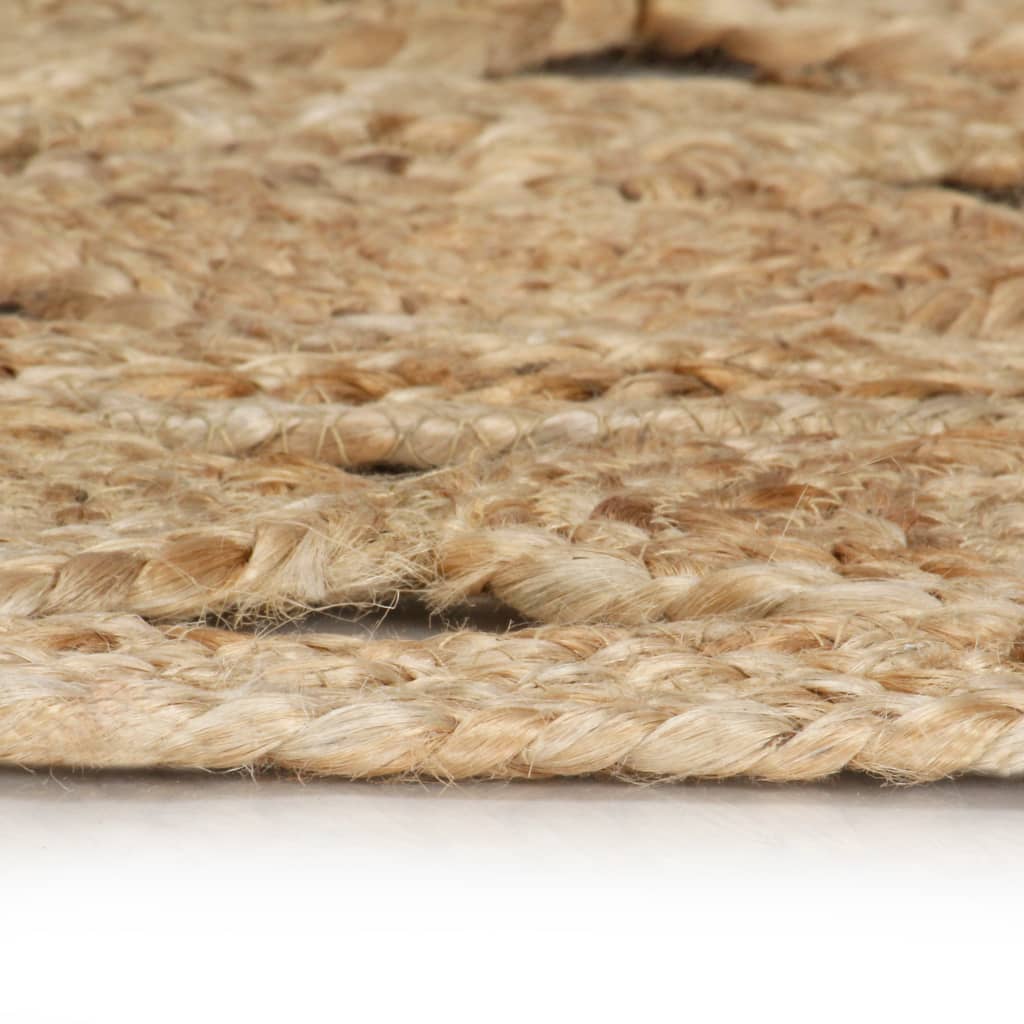 Vloerkleed handgemaakt 210 cm gevlochten jute is nu te koop bij PeponiXL, paradijselijk wonen!